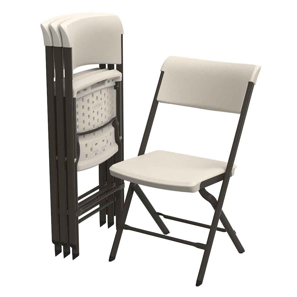 Heavy Duty White Folding Chair