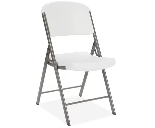 Heavy Duty White Folding Chair